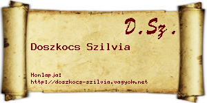Doszkocs Szilvia névjegykártya